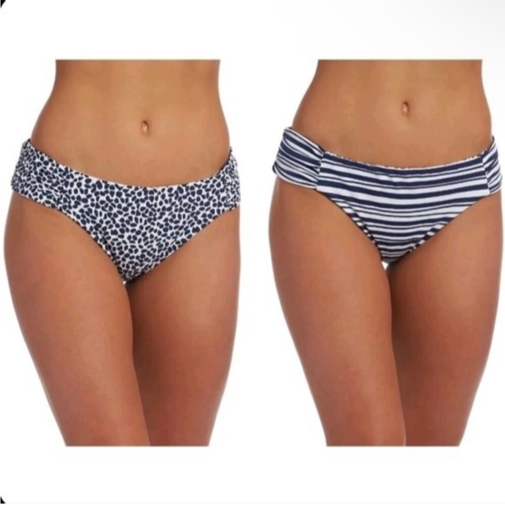 🖤 La Blanca Apulia Reversible Side Shirred Swimsuit Bottoms NWT